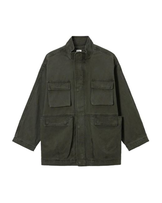 B+ AB Green Multi-Pockets Cotton Military Jacket