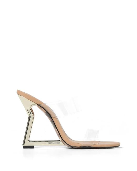 Just Cavalli White Heeled Sandals