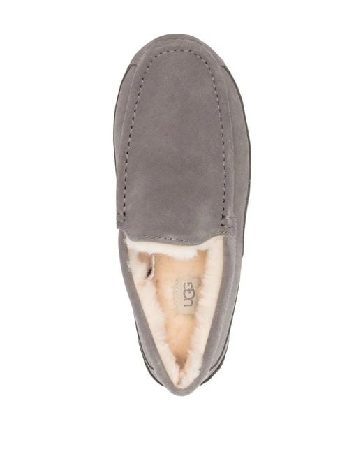 Ugg Gray Shearling-Lined Driving Shoes for men
