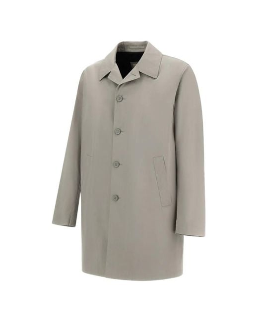 Herno Gray Welt-Pockets Button Coat for men