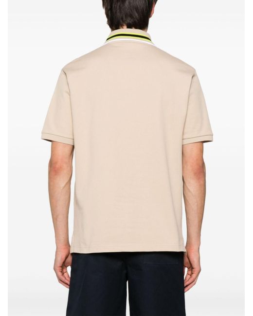 Gucci Natural Logo-Embroidered Piqué Polo Shirt for men