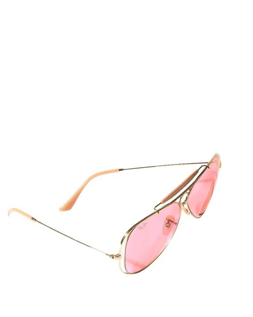 Dolce & Gabbana Pink X Ray Ban Aviator-Frame Sunglasses