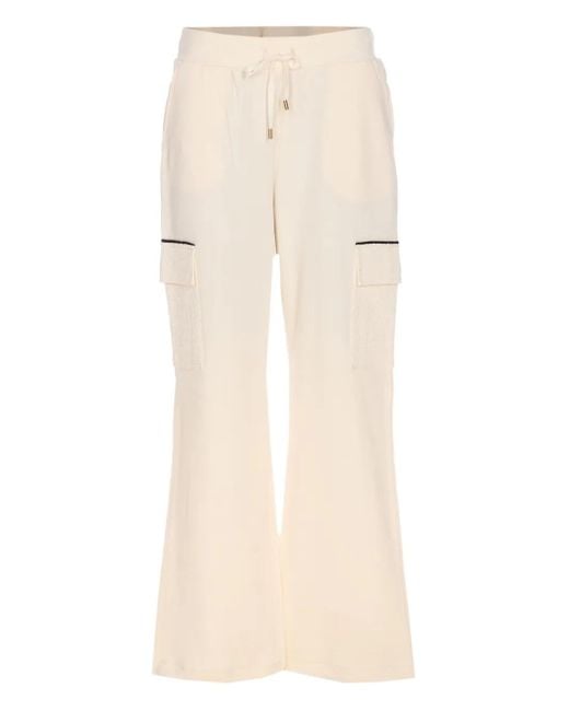 Liu Jo Natural Cargo-Pocket Trousers