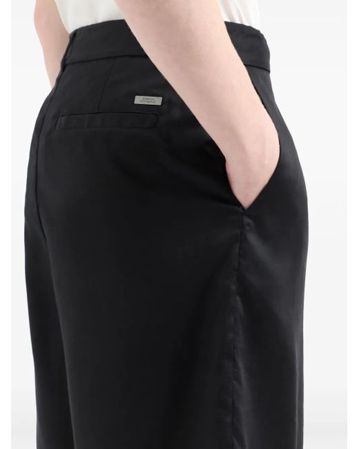 ARMANI EXCHANGE Blue Logo-Plaque Shorts for men