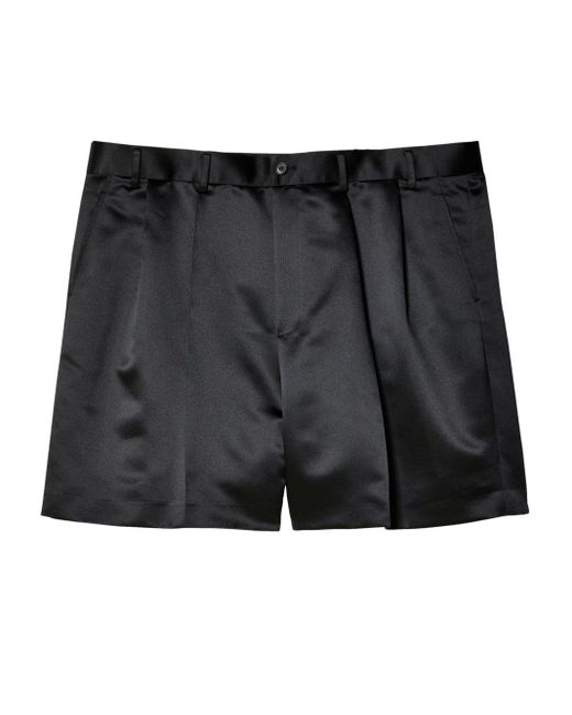 Noir Kei Ninomiya Black Satin Tailored Shorts
