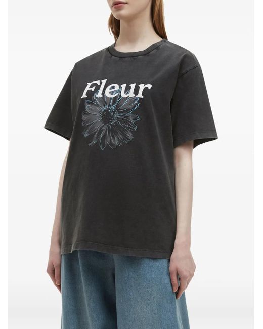 B+ AB Black Graphic Print T-Shirt