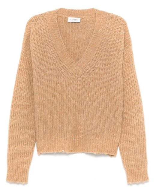 Pull Orné De Sequins Laneus en coloris Natural