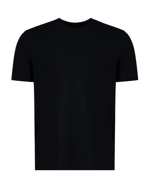 Zanone Black Crewneck T-Shirt for men