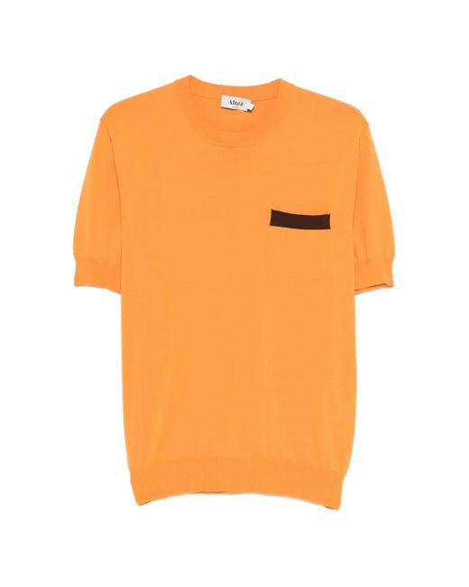 Altea Orange Patch-Pocket T-Shirt for men