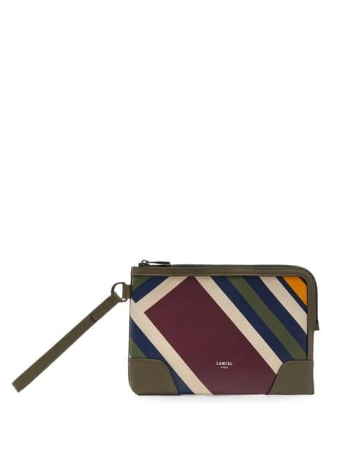 Lancel Purple Charlie Clutch Bag for men