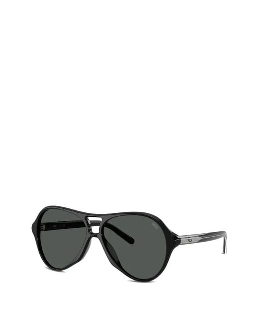 DIESEL Black Lunettes De Soleil Pilot