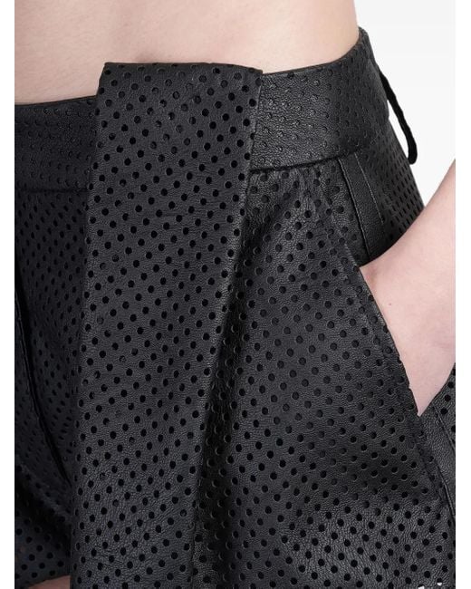 Stella McCartney Black Perforated Mini Shorts
