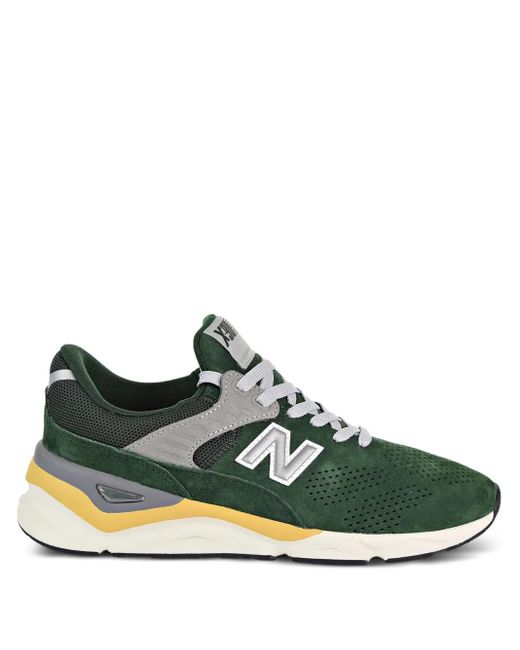 New Balance Perforierte X-90 Sneakers Aus Wildleder in Green für Herren