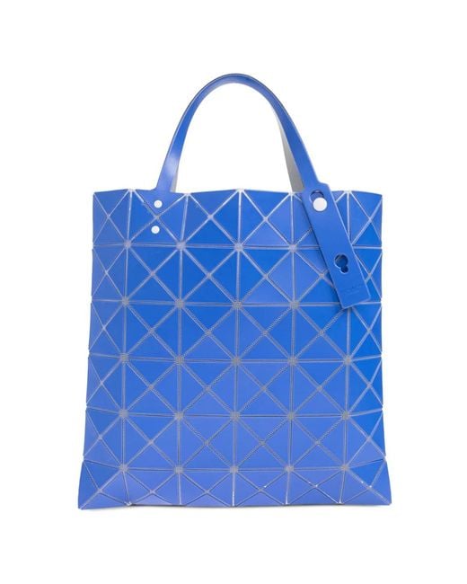 Issey Miyake Blue Shopper Geometric-Panel Tote Bag
