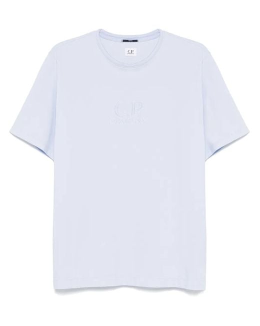C P Company T-Shirt Met Geborduurd Logo in het White voor heren