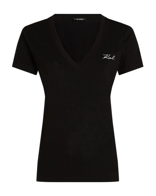 Karl Lagerfeld Black Signature T-Shirt
