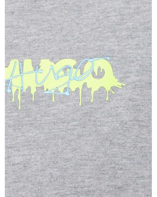 HUGO Gray Zip-Up Hoodie for men