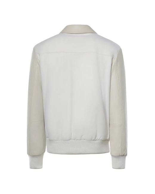 Eleventy Gray Panelled Press-Stud Jacket for men