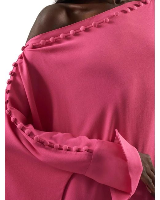 ‎Taller Marmo Pink Button-Detailed Kaftan Dress