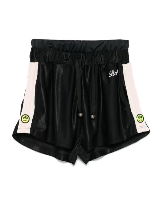 Barrow Black Stripe-Detail Shorts