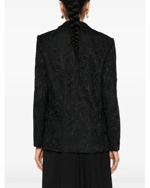 Twinset Black Guipure Lace Blazer