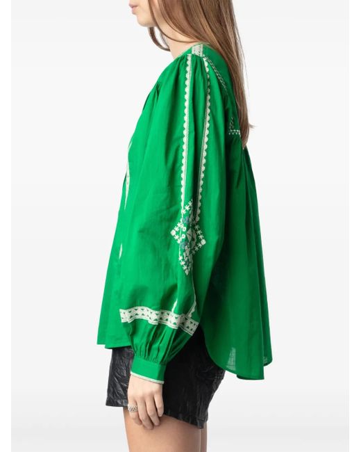 Zadig & Voltaire Tigy Blouse in het Green