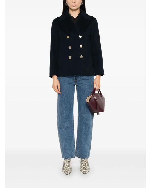 Max Mara Black Margot Peacoat