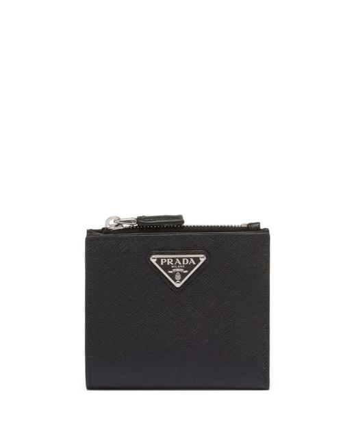 Prada Black Re-Nylon Small Nylon And Leather Wallet for men