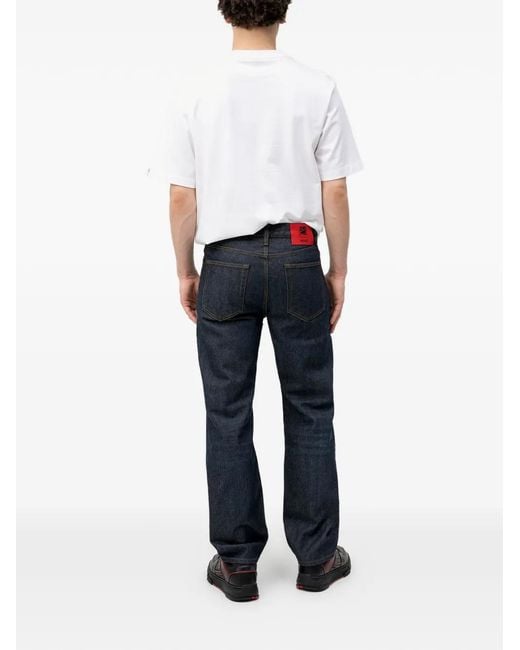 HUGO Blue X Rb Logo-Patch Jeans for men