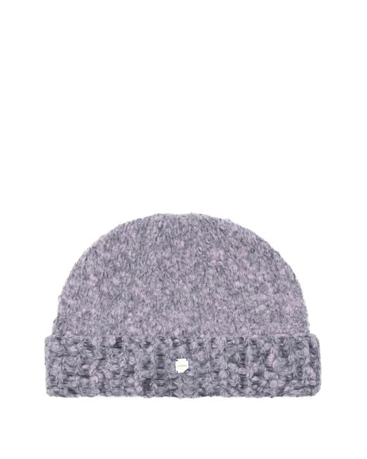 Adererror Purple Ribbed-Knit Beanie Hat