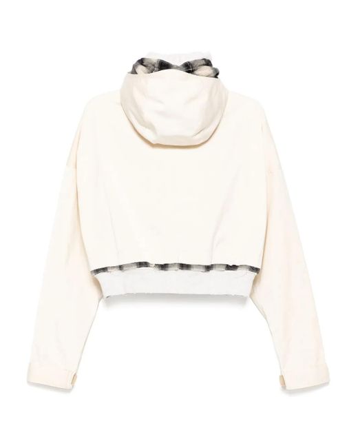 Maison Mihara Yasuhiro White Patchwork Design Jacket
