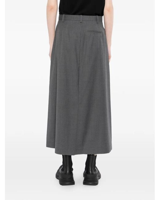 JNBY Gray A-Line Maxi Skirt