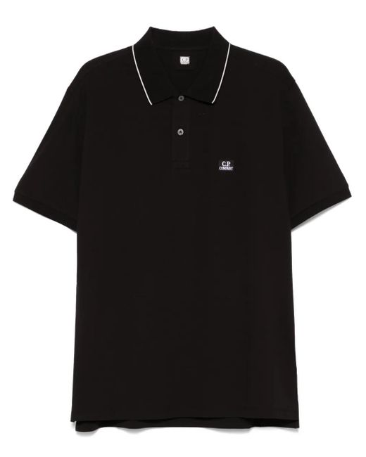 C P Company Poloshirt Met Korte Mouwen in het Black voor heren