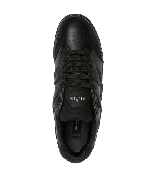 Philipp Plein Black Phantom Street Leather Sneakers