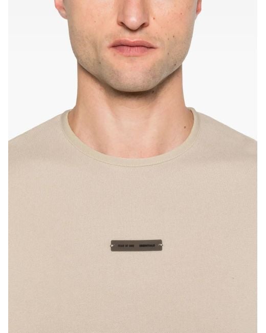 Fear Of God Natural Logo-Plaque Cotton Sweatshirt for men