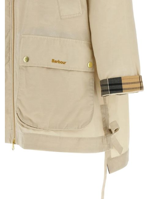 Barbour Natural Middlemarch Hooded Rain Jacket