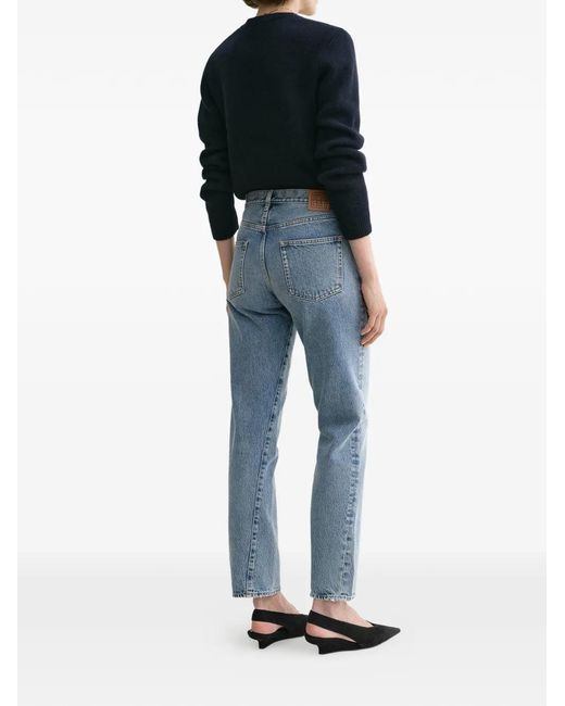 Totême Blue Logo-Patch Jeans
