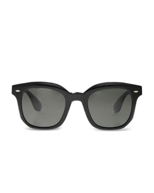 Brunello Cucinelli Gray Nino Square-Toe Sunglasses