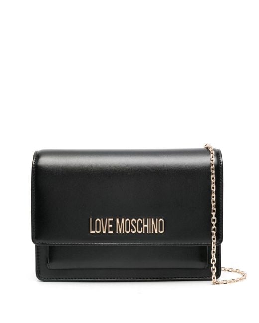 Love Moschino Black Umhängetasche mit Logo