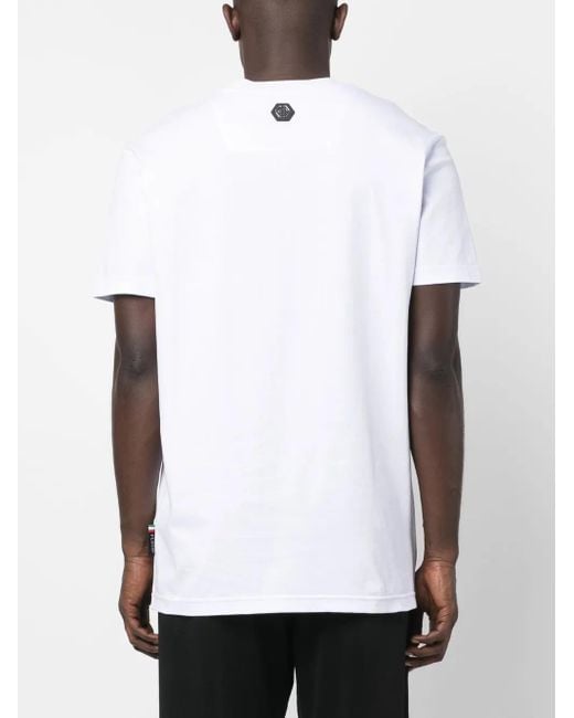 Philipp Plein Gray Logo-Print Short-Sleeved T-Shirt for men