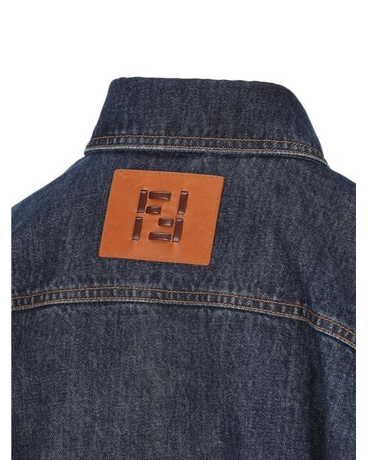 Fendi Blue Denim Cotton Jacket