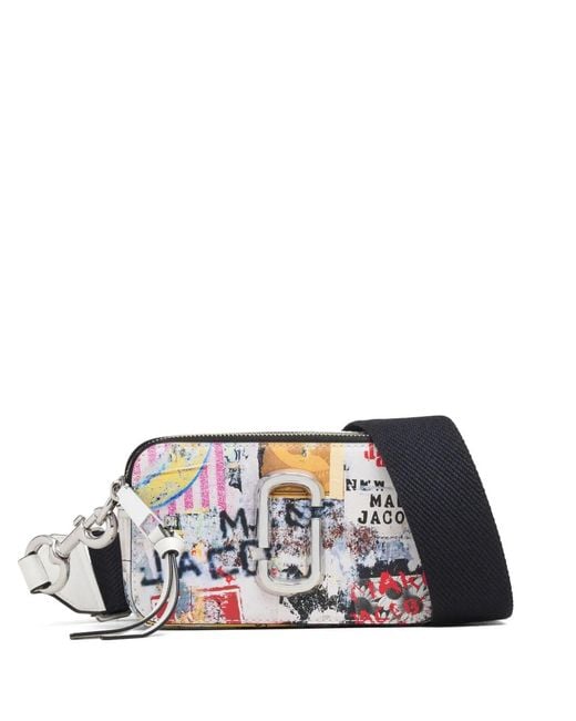 Marc Jacobs White The Pop Americana Snapshot J-Marc Crossbody Bag