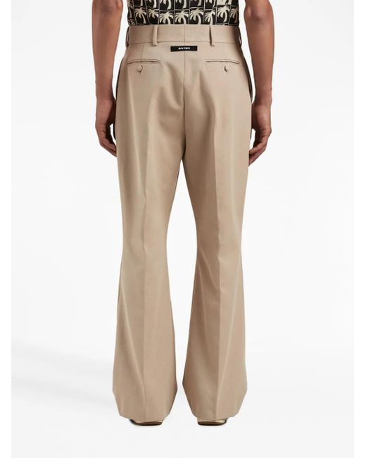 Palm Angels Natural Flared Trousers for men