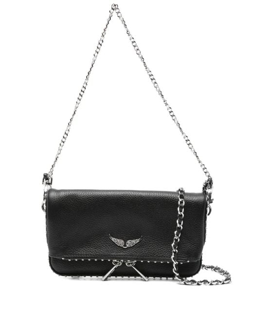 Bolso de hombro Rock Nano con apliques Zadig & Voltaire de color Black