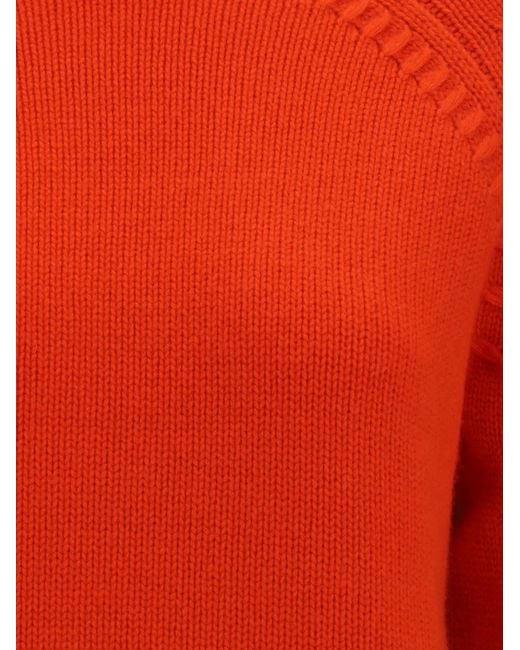 P.A.R.O.S.H. Red Turtleneck Cashmere Sweater