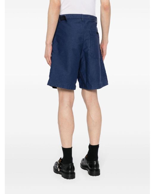 Sacai Wide-Leg-Shorts mit Gürtel in Blue für Herren