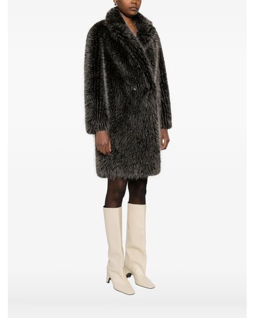 VALENTINI 1972 Black Funnel-Neck Coat