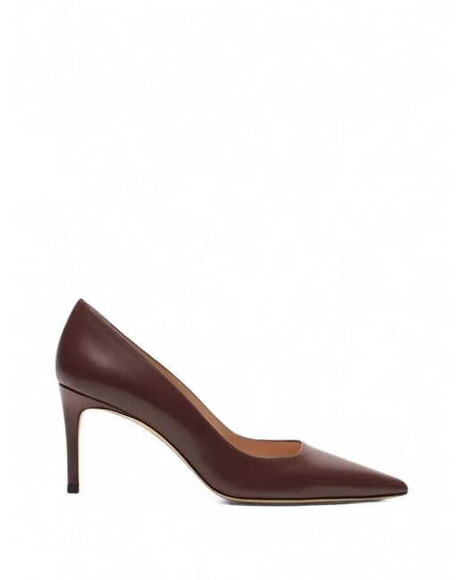 Stuart Weitzman Brown Stuart Power Pointed-Toe Pumps