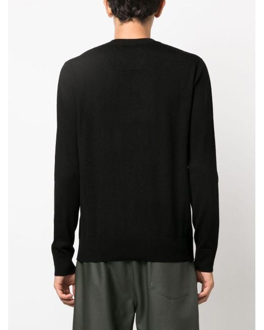 Givenchy Black Logo-intarsia Wool Sweater for men