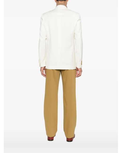 Lardini White Double-Breasted Blazer for men